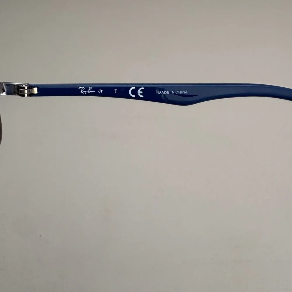 Ray-Ban Junior RJ9531S 200/80 Gunmetal Blue Rectangle Sunglasses 52-13-125